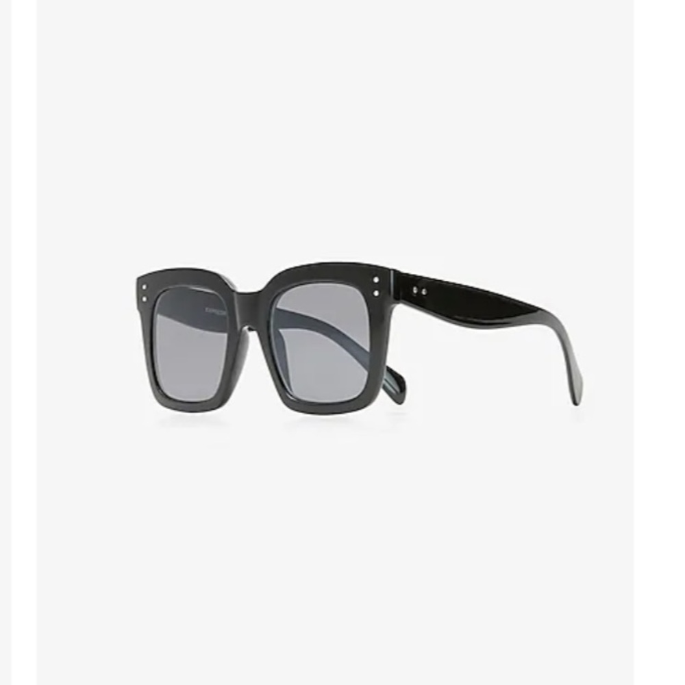 Express Oversized Black Square Sunglasses